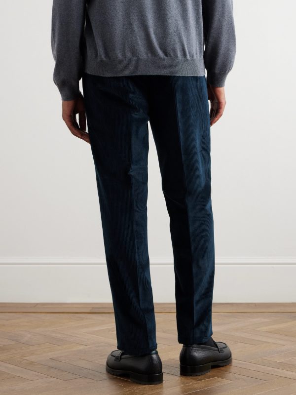 Jarno Straight-Leg Cotton-Corduroy Trousers - BK Jarno Straight-Leg Cotton-Corduroy Trousers - BK