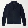 Shawl-Collar Ribbed Wool Cardigan Shawl-Collar Ribbed Wool Cardigan
