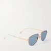 0002 Aviator-Style Rose Gold-Plated Sunglasses - FR 0002 Aviator-Style Rose Gold-Plated Sunglasses - FR
