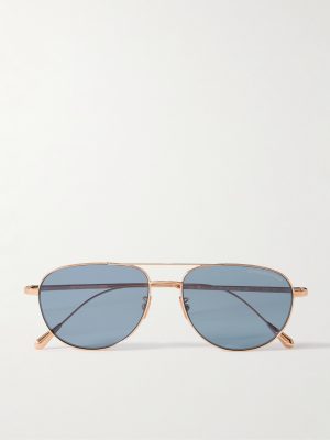 0002 Aviator-Style Rose Gold-Plated Sunglasses 0002 Aviator-Style Rose Gold-Plated Sunglasses