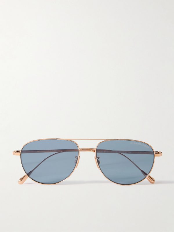 0002 Aviator-Style Rose Gold-Plated Sunglasses 0002 Aviator-Style Rose Gold-Plated Sunglasses