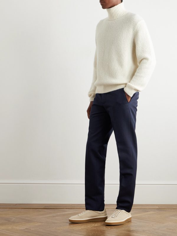 Jarno Straight-Leg Wool and Cotton-Blend Twill Trousers - OU Jarno Straight-Leg Wool and Cotton-Blend Twill Trousers - OU
