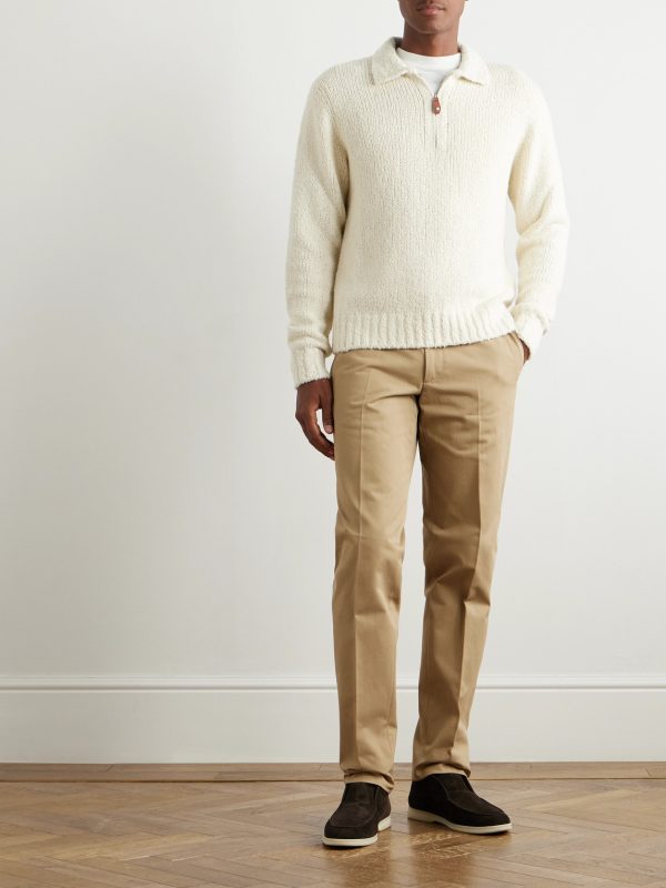 Folecchio Cashmere and Silk-Blend Half-Zip Sweater - OU Folecchio Cashmere and Silk-Blend Half-Zip Sweater - OU