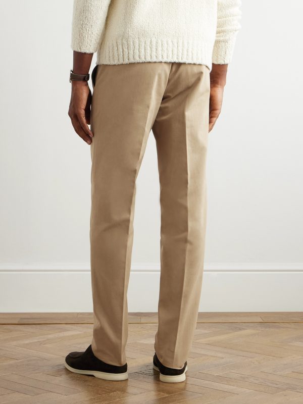 Jarno Austin Straight-Leg Stretch-Cotton Twill Trousers - BK
