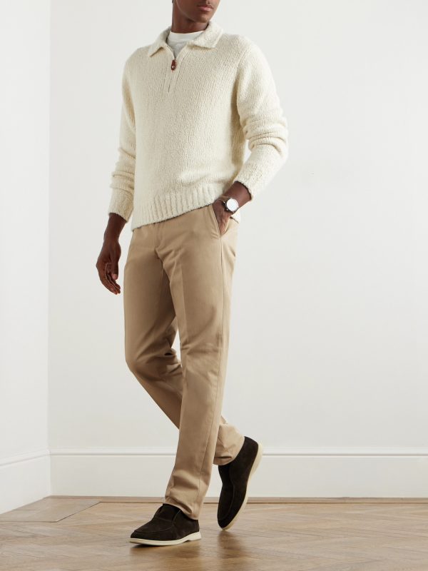 Jarno Austin Straight-Leg Stretch-Cotton Twill Trousers - OU