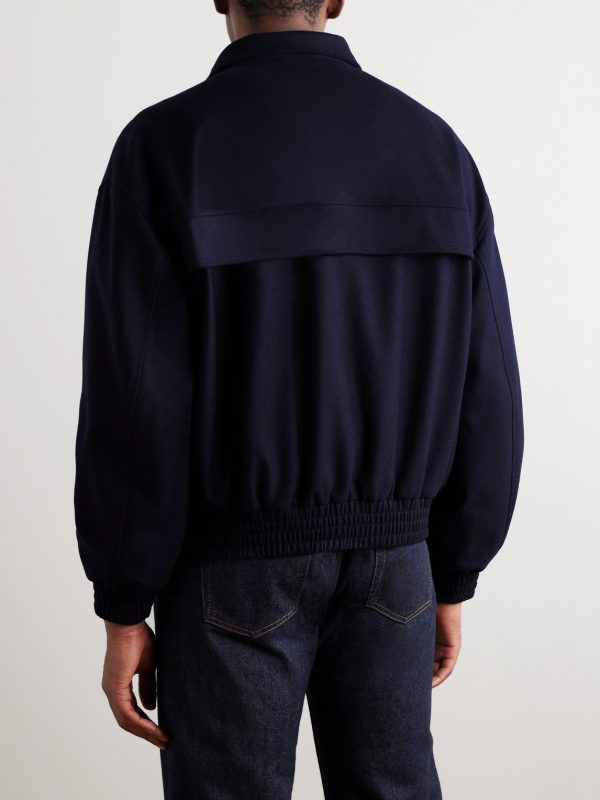 Tristar Wool and Cashmere-Blend Flannel Bomber Jacket - BK Tristar Wool and Cashmere-Blend Flannel Bomber Jacket - BK