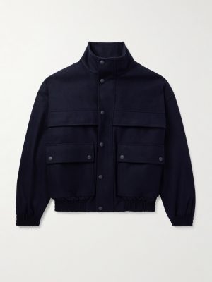 Tristar Wool and Cashmere-Blend Flannel Bomber Jacket