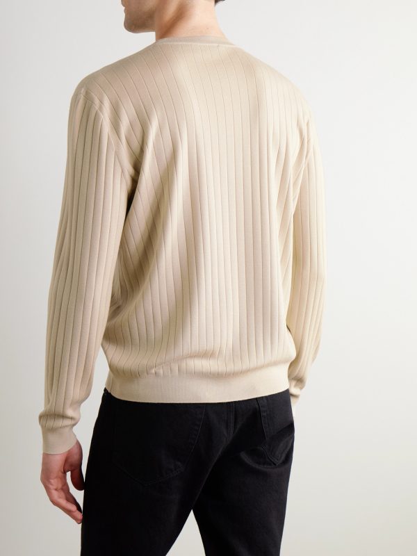 Riva Valdobbia Ribbed Virgin Wool Sweater - BK Riva Valdobbia Ribbed Virgin Wool Sweater - BK