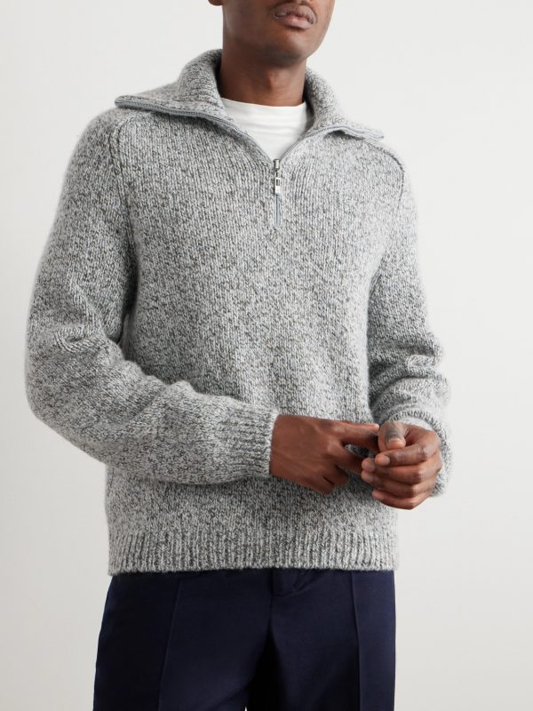 Alpe Meggiana Cashmere Half-Zip Sweater - FR