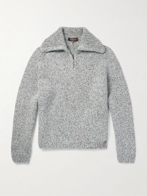 Alpe Meggiana Cashmere Half-Zip Sweater