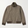 Floris Cotton Corduroy-Trimmed Wool Bomber Jacket Floris Cotton Corduroy-Trimmed Wool Bomber Jacket