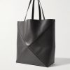 Puzzle Fold XL Panelled Leather Tote Bag - BK Puzzle Fold XL Panelled Leather Tote Bag - BK