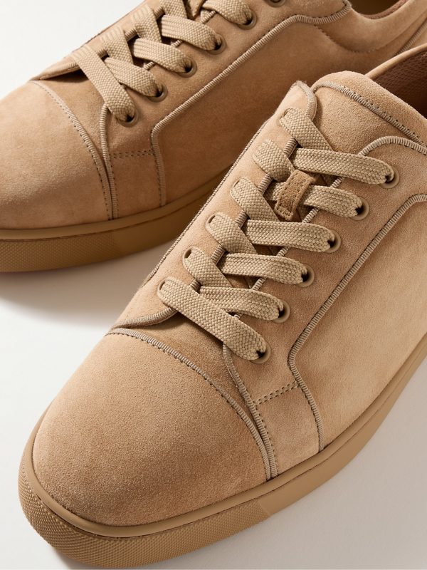 Louis Junior Grosgrain-Trimmed Suede Sneakers - CU Louis Junior Grosgrain-Trimmed Suede Sneakers - CU
