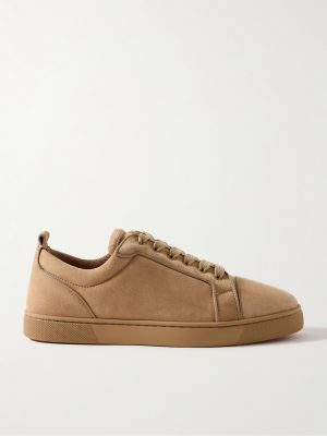 Louis Junior Grosgrain-Trimmed Suede Sneakers Louis Junior Grosgrain-Trimmed Suede Sneakers