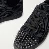 Louis Junior Spikes Studded Glittered Velour Sneakers - CU Louis Junior Spikes Studded Glittered Velour Sneakers - CU