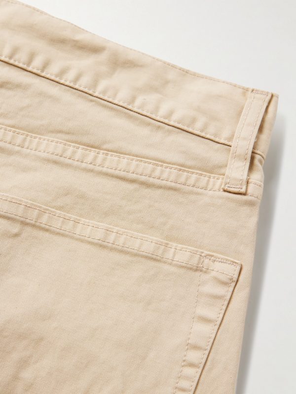 Slim-Fit Straight-Leg Cotton-Blend Twill Trousers - CU