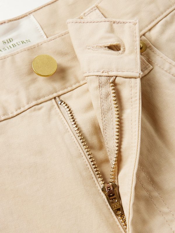 Slim-Fit Straight-Leg Cotton-Blend Twill Trousers - E1