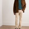 Slim-Fit Straight-Leg Cotton-Blend Twill Trousers - OU