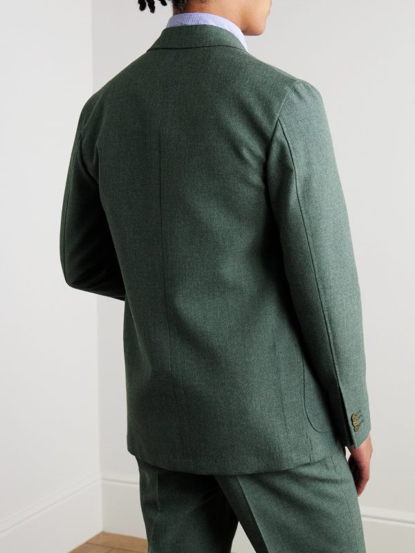 Ghost Slim-Fit Unstructured Wool Suit Jacket - BK Ghost Slim-Fit Unstructured Wool Suit Jacket - BK