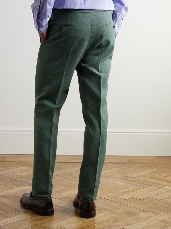 Slim-Fit Wool Suit Trousers - BK Slim-Fit Wool Suit Trousers - BK