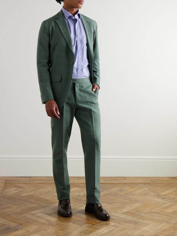 Slim-Fit Wool Suit Trousers - OU Slim-Fit Wool Suit Trousers - OU