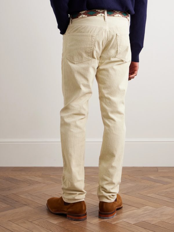 Slim-Fit Straight-Leg Garment-Dyed Cotton-Corduroy Trousers - FR Slim-Fit Straight-Leg Garment-Dyed Cotton-Corduroy Trousers - FR