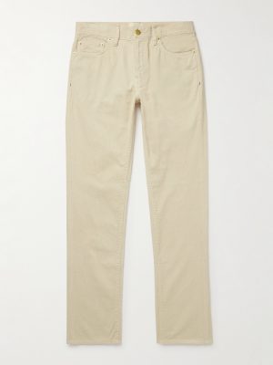Slim-Fit Straight-Leg Garment-Dyed Cotton-Corduroy Trousers Slim-Fit Straight-Leg Garment-Dyed Cotton-Corduroy Trousers
