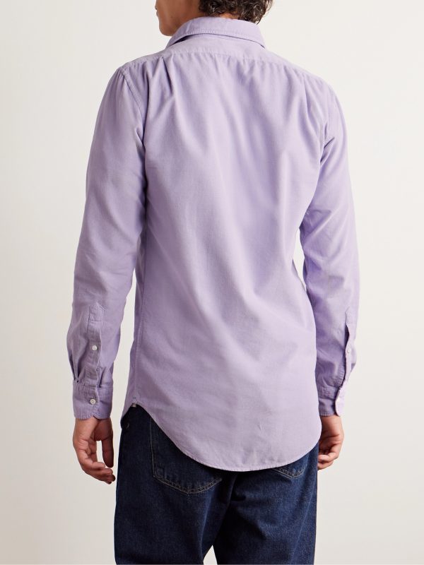 Garment-Dyed Cotton-Corduroy Shirt - BK Garment-Dyed Cotton-Corduroy Shirt - BK