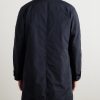 Traveler's Padded Nylon Trench Coat - BK