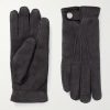 Leather-Trimmed Suede Gloves Leather-Trimmed Suede Gloves