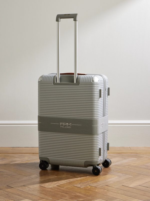 Bank Zip Deluxe 68cm Leather-Trimmed Polycarbonate Spinner Suitcase - BK Bank Zip Deluxe 68cm Leather-Trimmed Polycarbonate Spinner Suitcase - BK