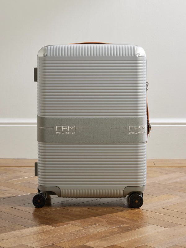 Bank Zip Deluxe 68cm Leather-Trimmed Polycarbonate Spinner Suitcase Bank Zip Deluxe 68cm Leather-Trimmed Polycarbonate Spinner Suitcase