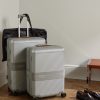 Bank Zip Deluxe 68cm Leather-Trimmed Polycarbonate Spinner Suitcase - OU Bank Zip Deluxe 68cm Leather-Trimmed Polycarbonate Spinner Suitcase - OU