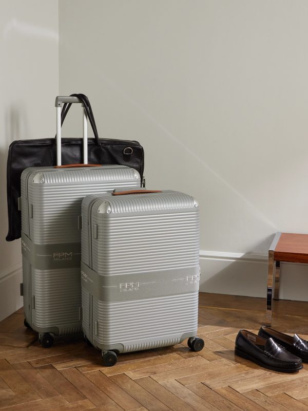 Bank Zip Deluxe 68cm Leather-Trimmed Polycarbonate Spinner Suitcase - OU Bank Zip Deluxe 68cm Leather-Trimmed Polycarbonate Spinner Suitcase - OU