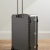 Bank Spinner 76cm Leather-Trimmed Aluminium Suitcase - BK Bank Spinner 76cm Leather-Trimmed Aluminium Suitcase - BK