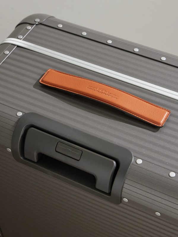 Bank Spinner 76cm Leather-Trimmed Aluminium Suitcase - CU Bank Spinner 76cm Leather-Trimmed Aluminium Suitcase - CU