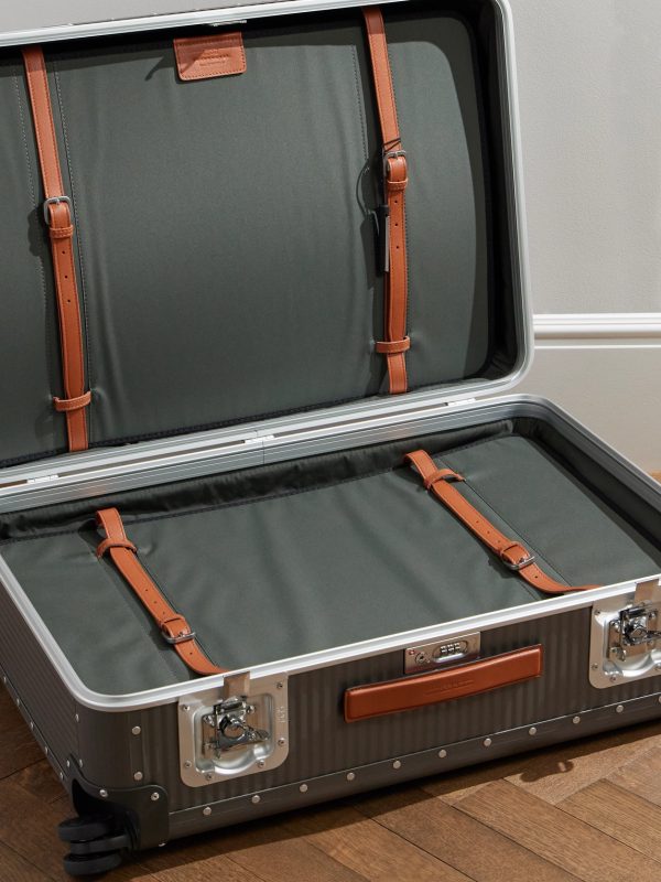 Bank Spinner 76cm Leather-Trimmed Aluminium Suitcase - E1 Bank Spinner 76cm Leather-Trimmed Aluminium Suitcase - E1