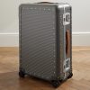 Bank Spinner 76cm Leather-Trimmed Aluminium Suitcase Bank Spinner 76cm Leather-Trimmed Aluminium Suitcase