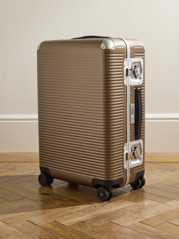Bank Light 68cm Leather-Trimmed Makrolon® Polycarbonate Spinner Suitcase