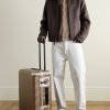 Bank Light 68cm Leather-Trimmed Makrolon® Polycarbonate Spinner Suitcase - OU