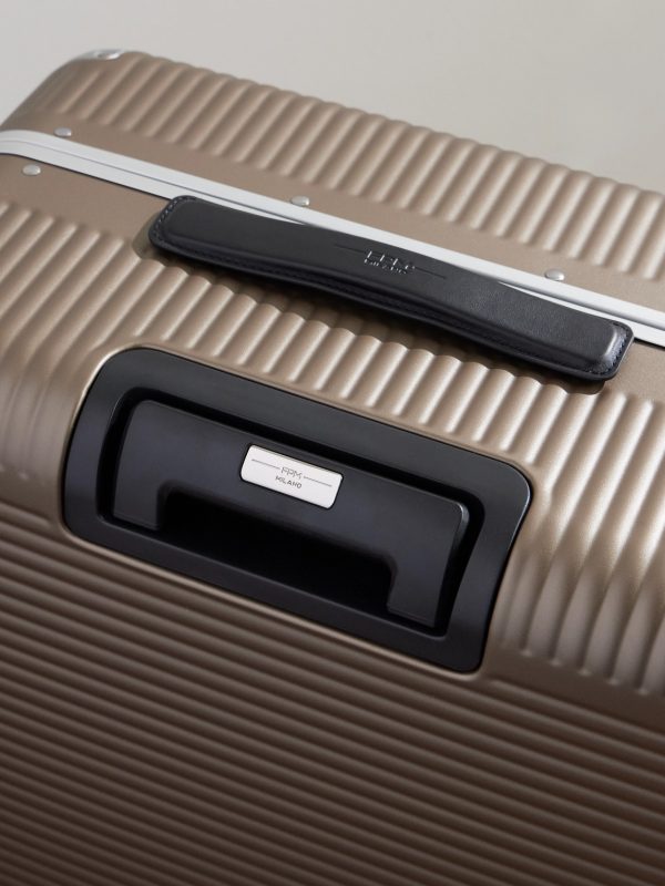 Bank Light Spinner 76cm Leather and Aluminium-Trimmed Makrolon® Polycarbonate Suitcase - CU