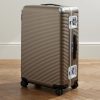 Bank Light Spinner 76cm Leather and Aluminium-Trimmed Makrolon® Polycarbonate Suitcase