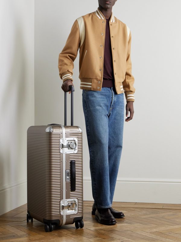 Bank Light Spinner 76cm Leather and Aluminium-Trimmed Makrolon® Polycarbonate Suitcase - OU