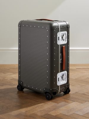 Bank Spinner 68cm Leather-Trimmed Aluminium Suitcase