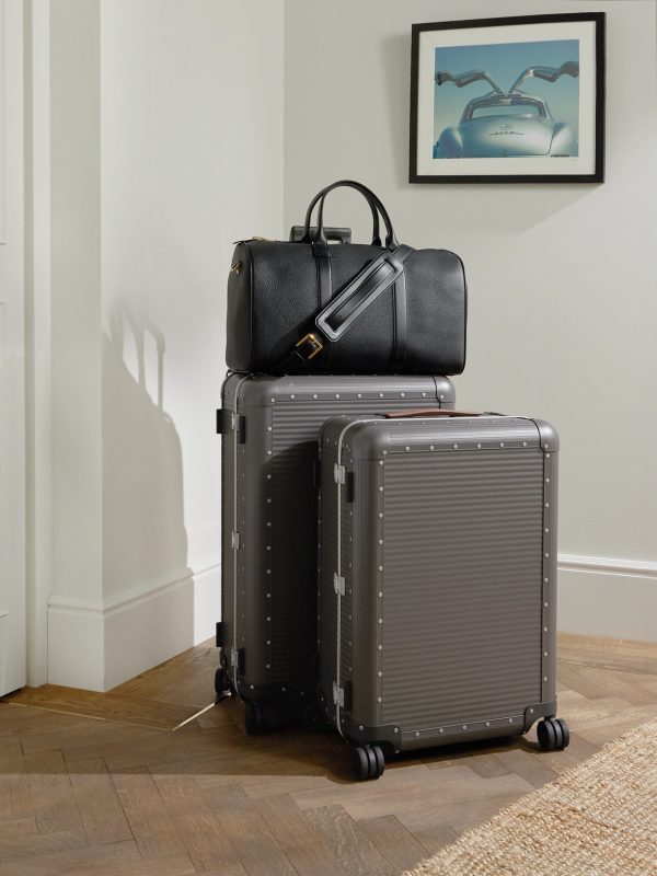 Bank Spinner 68cm Leather-Trimmed Aluminium Suitcase - OU Bank Spinner 68cm Leather-Trimmed Aluminium Suitcase - OU