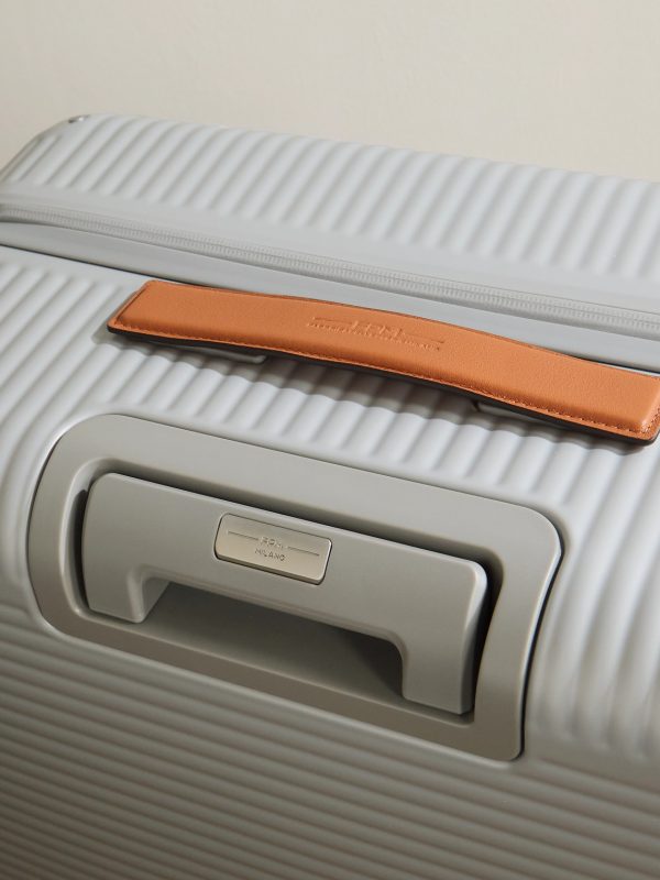 Bank Zip Deluxe 76cm Leather-Trimmed Polycarbonate Spinner Suitcase - CU