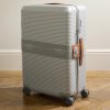 Bank Zip Deluxe 76cm Leather-Trimmed Polycarbonate Spinner Suitcase