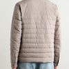 Quilted Striped Seersucker Down Jacket - BK Quilted Striped Seersucker Down Jacket - BK