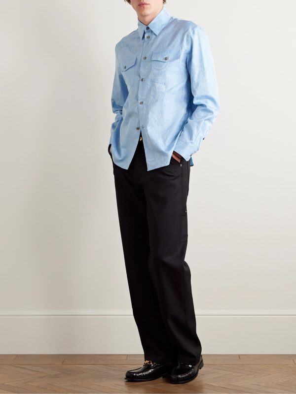 Cotton-Jacquard Shirt - OU Cotton-Jacquard Shirt - OU