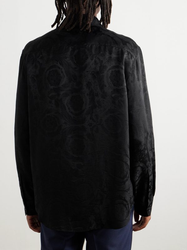 Baroque Satin-Jacquard Shirt - BK Baroque Satin-Jacquard Shirt - BK